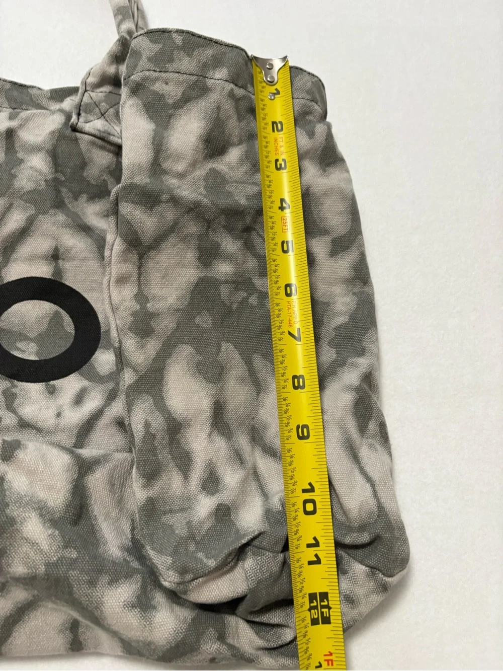 ALO Yoga Gray Tie-Dye Canvas Tote with Black Logo